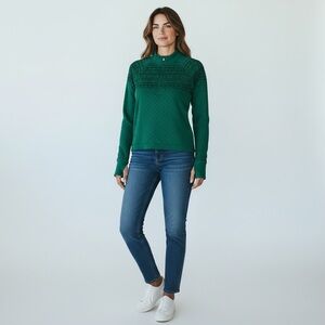 DSG Top Womens Medium Green Momentum Seamless Cropped Moisture Wicking Activewea